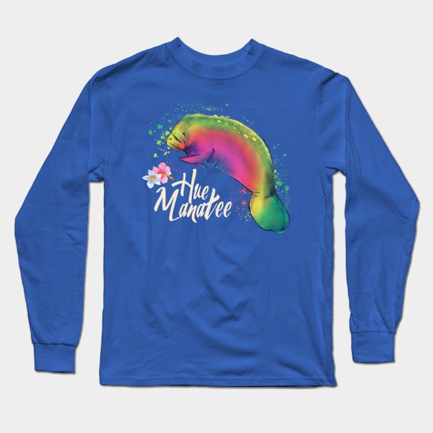 Manatee Long Sleeve T-Shirt by SpottydoggCreatives